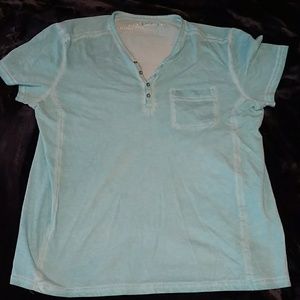 V neck teal blue t shirt